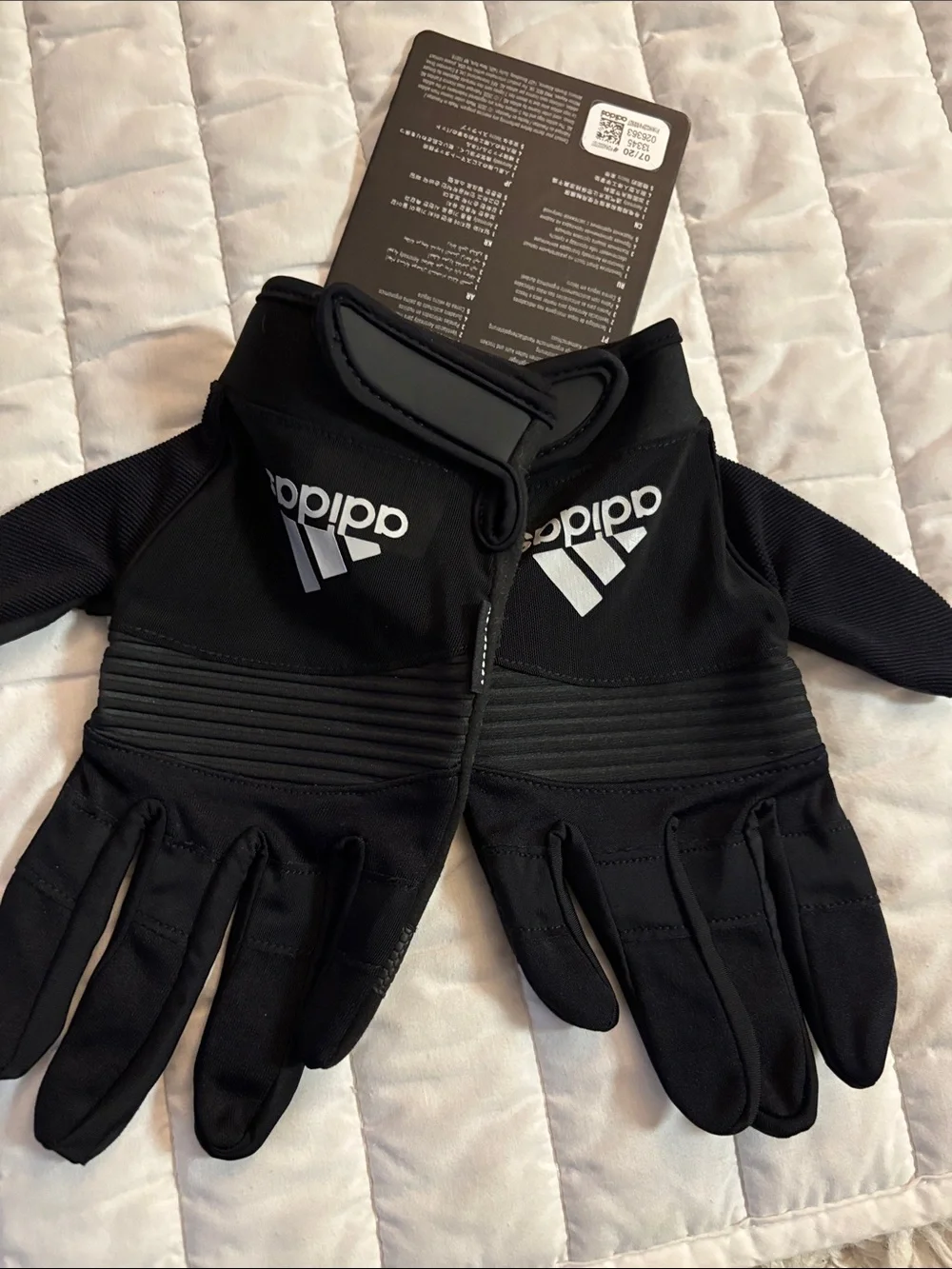 adidas Aeroready Full Finger Performance Gloves Black Sz L NWT